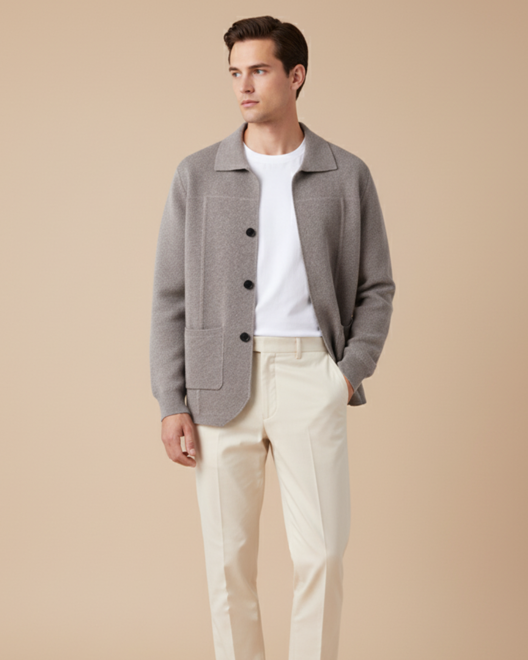 Men’s Knit Button Overshirt