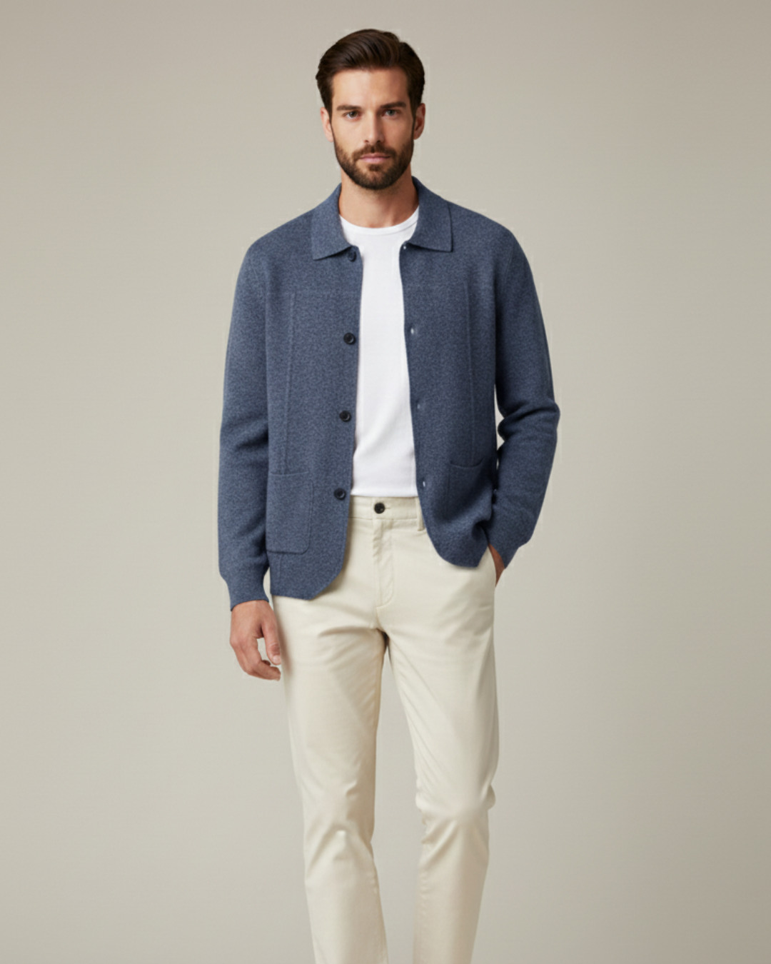 Men’s Knit Button Overshirt