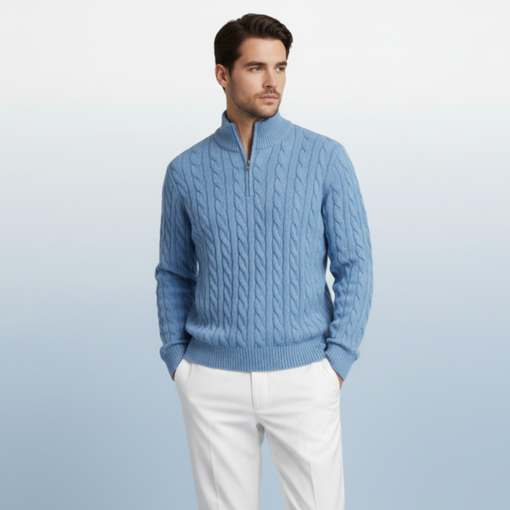 Men’s Half Zip Cotton Sweater