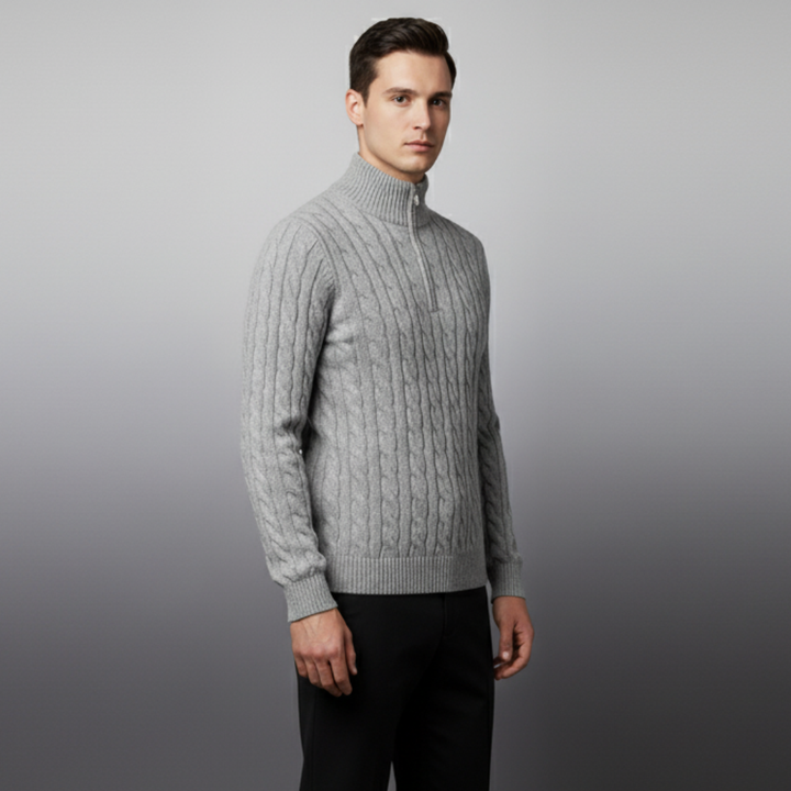 Men’s Half Zip Cotton Sweater