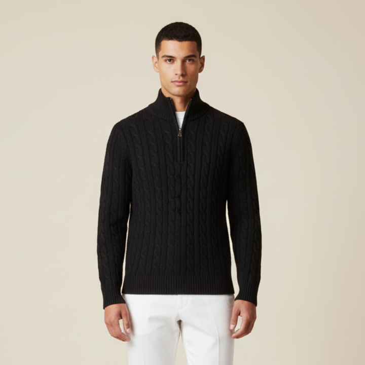 Men’s Half Zip Cotton Sweater