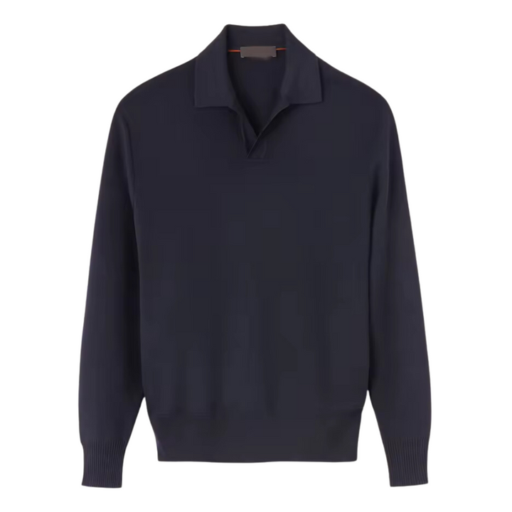 Men’s Long Sleeve Knitted Polo Shirt